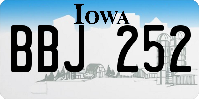 IA license plate BBJ252
