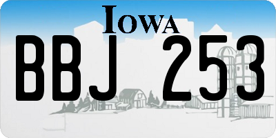 IA license plate BBJ253
