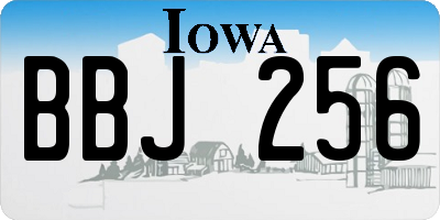 IA license plate BBJ256