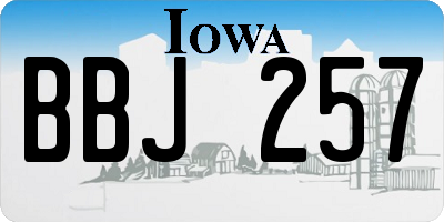 IA license plate BBJ257