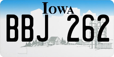 IA license plate BBJ262