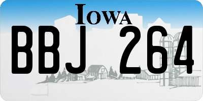 IA license plate BBJ264