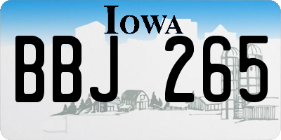 IA license plate BBJ265