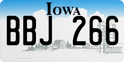 IA license plate BBJ266
