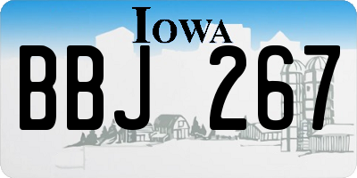IA license plate BBJ267