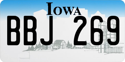 IA license plate BBJ269