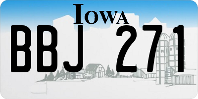 IA license plate BBJ271