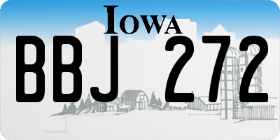 IA license plate BBJ272
