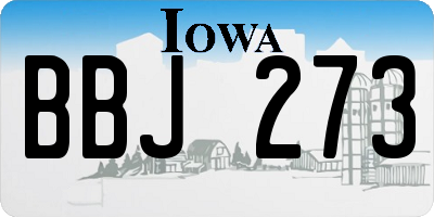 IA license plate BBJ273