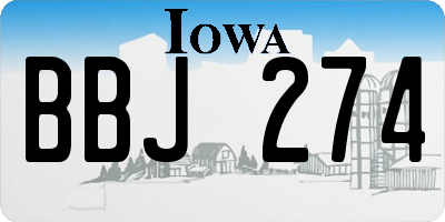 IA license plate BBJ274