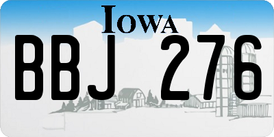 IA license plate BBJ276