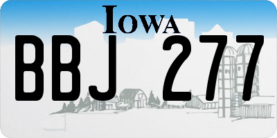 IA license plate BBJ277