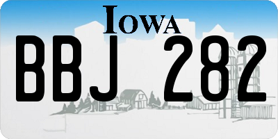 IA license plate BBJ282