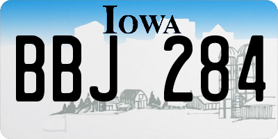 IA license plate BBJ284