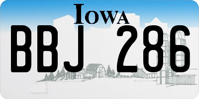IA license plate BBJ286