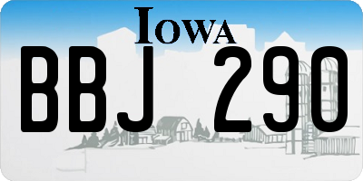 IA license plate BBJ290