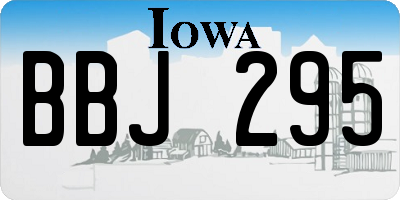 IA license plate BBJ295