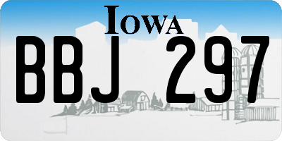 IA license plate BBJ297