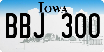 IA license plate BBJ300