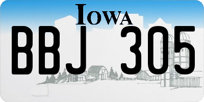 IA license plate BBJ305