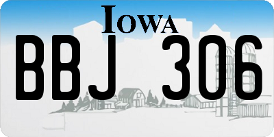 IA license plate BBJ306