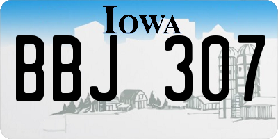 IA license plate BBJ307