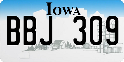 IA license plate BBJ309