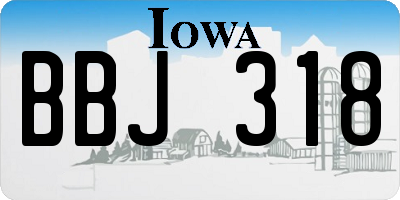 IA license plate BBJ318