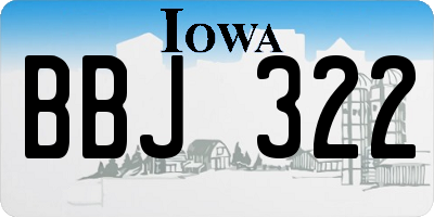 IA license plate BBJ322