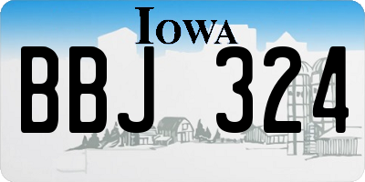 IA license plate BBJ324