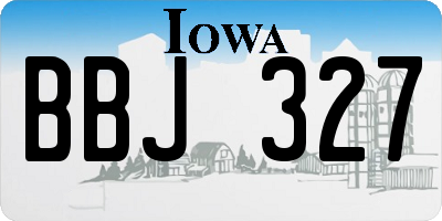 IA license plate BBJ327