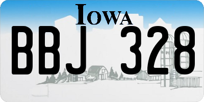 IA license plate BBJ328