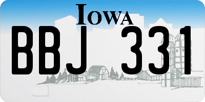IA license plate BBJ331