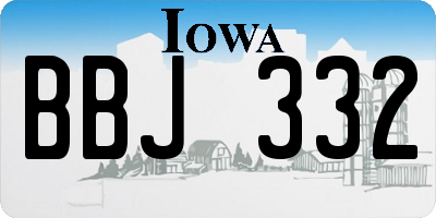 IA license plate BBJ332