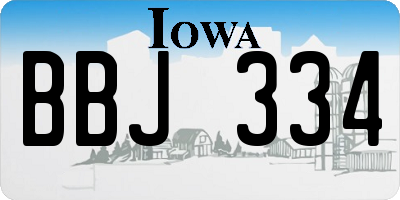 IA license plate BBJ334