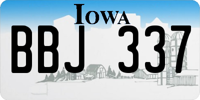 IA license plate BBJ337