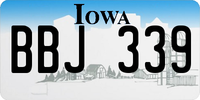 IA license plate BBJ339