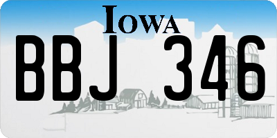 IA license plate BBJ346