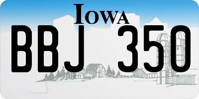 IA license plate BBJ350