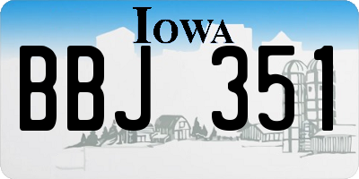 IA license plate BBJ351