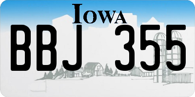 IA license plate BBJ355