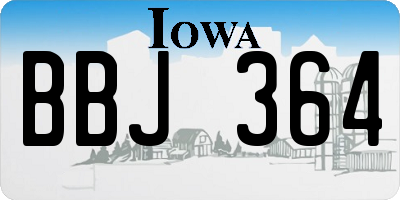 IA license plate BBJ364