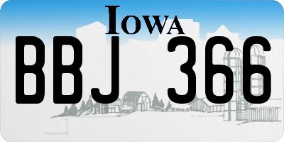 IA license plate BBJ366