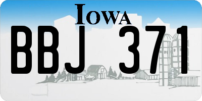 IA license plate BBJ371