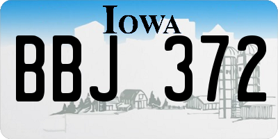 IA license plate BBJ372