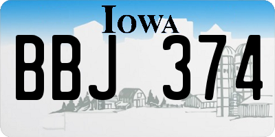 IA license plate BBJ374