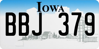 IA license plate BBJ379