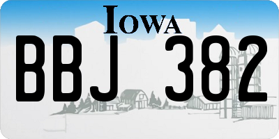 IA license plate BBJ382