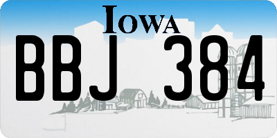 IA license plate BBJ384