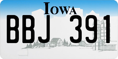 IA license plate BBJ391